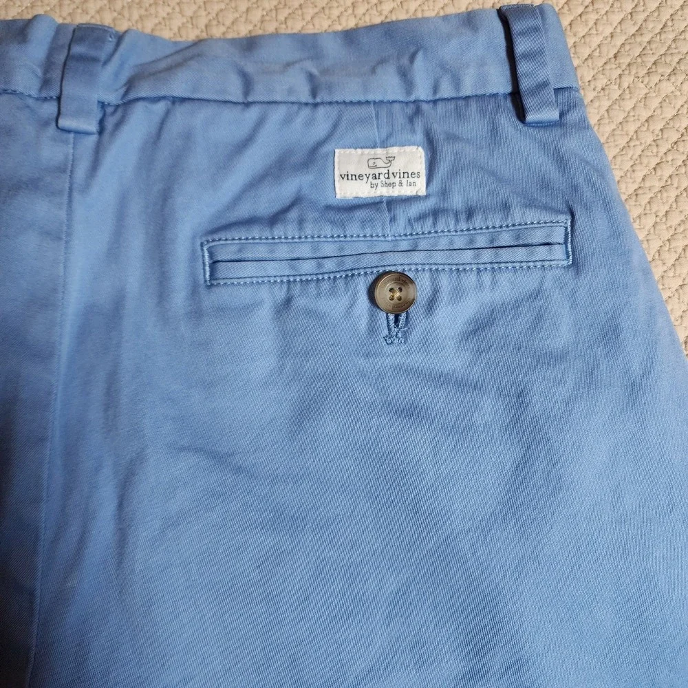 Vineyard Vines Breaker Shorts Men's Size 28 Blue Flat Front Chino Preppy 7
